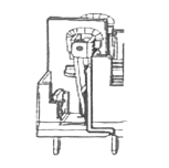 Schematic diagram of the pivot-bearing U-shaped contact structure design